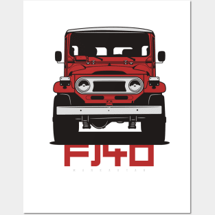 Landcruiser fj40 (red) Posters and Art